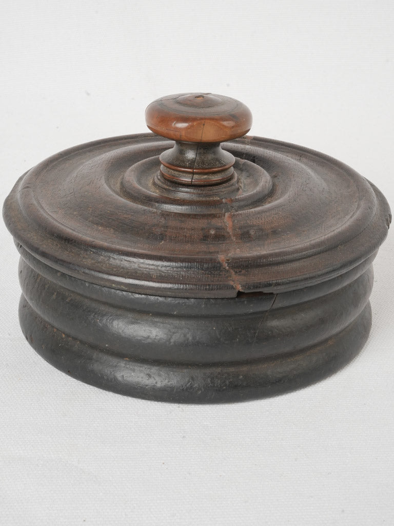 Rustic chestnut wood storage container