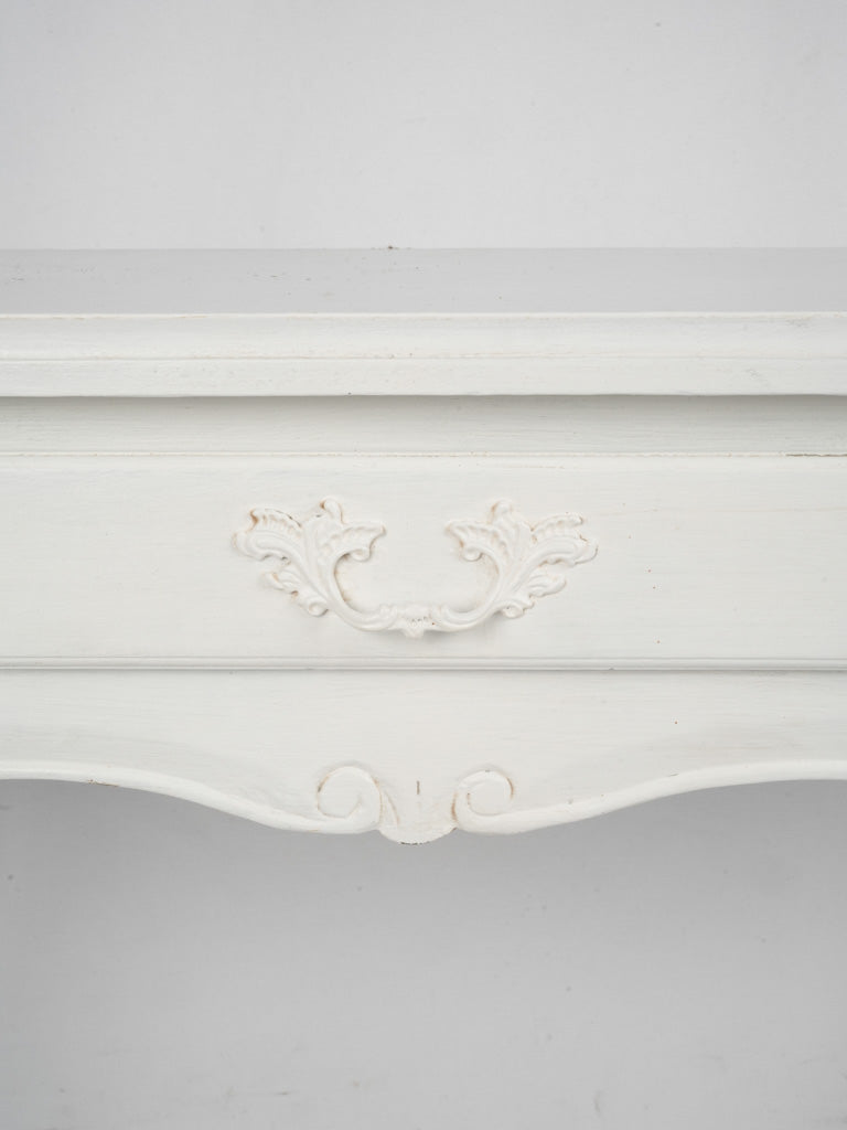 Elegant white painted console tables