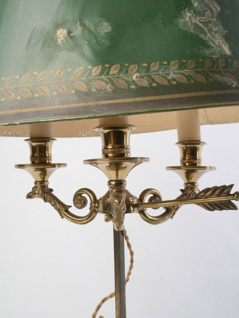 Adjustable shade bronze lamp