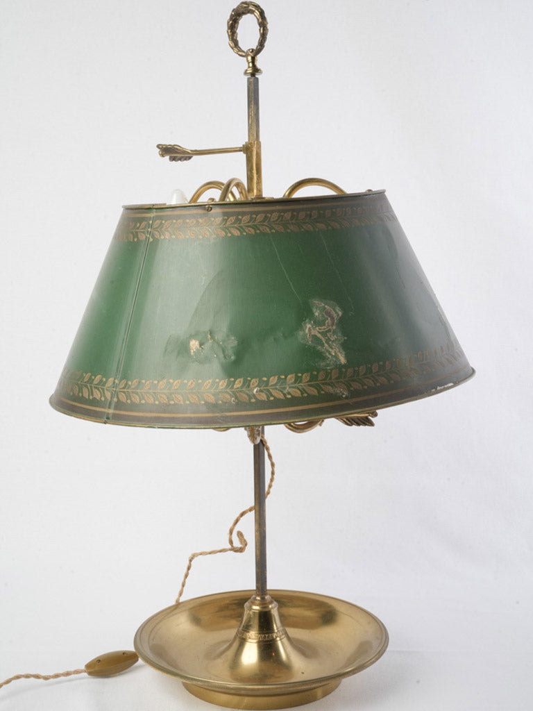 Empire style tole shade lamp