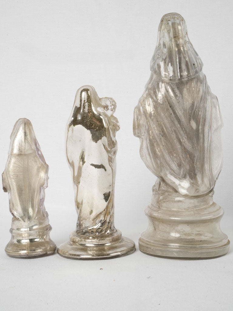 Aged mercury glass Madonna ornament