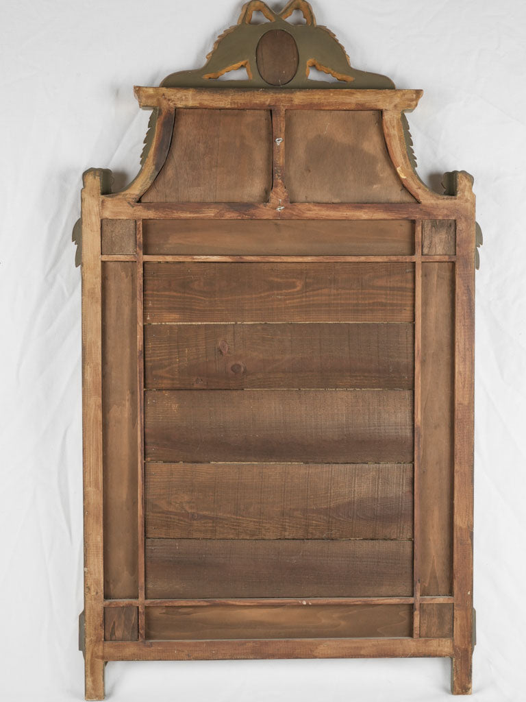 Ornate Louis XVI Mantle Pediment Mirror