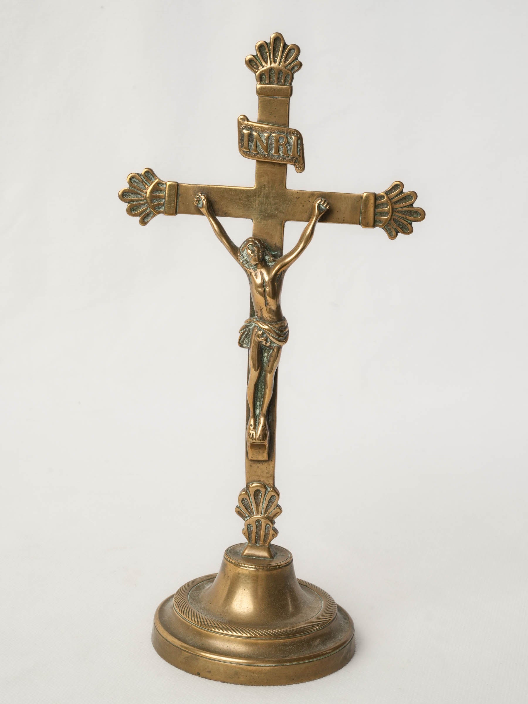 18th-Century French Jansenist-Influenced Brass Crucifix