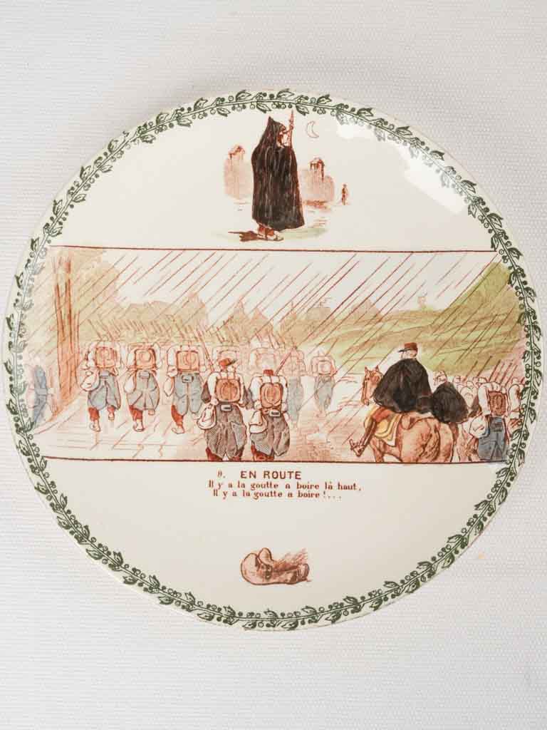 Historical humorous soldiers ceramic plates