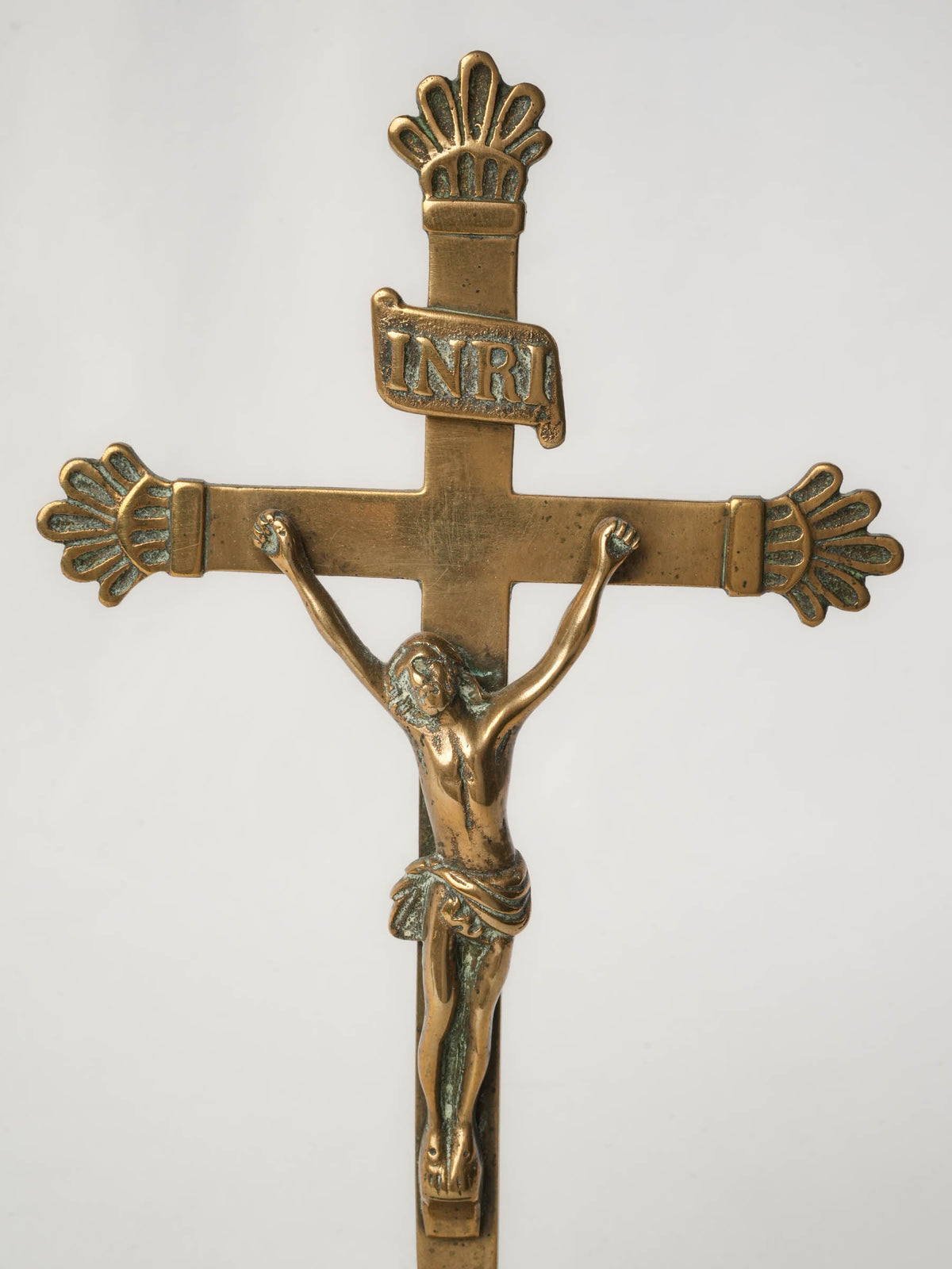 18th-Century French Jansenist-Influenced Brass Crucifix