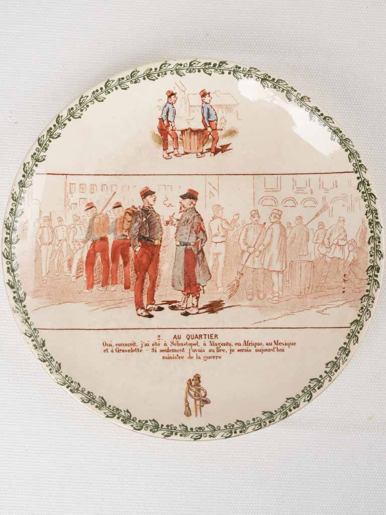 Collectible early 1900s illustrated plates