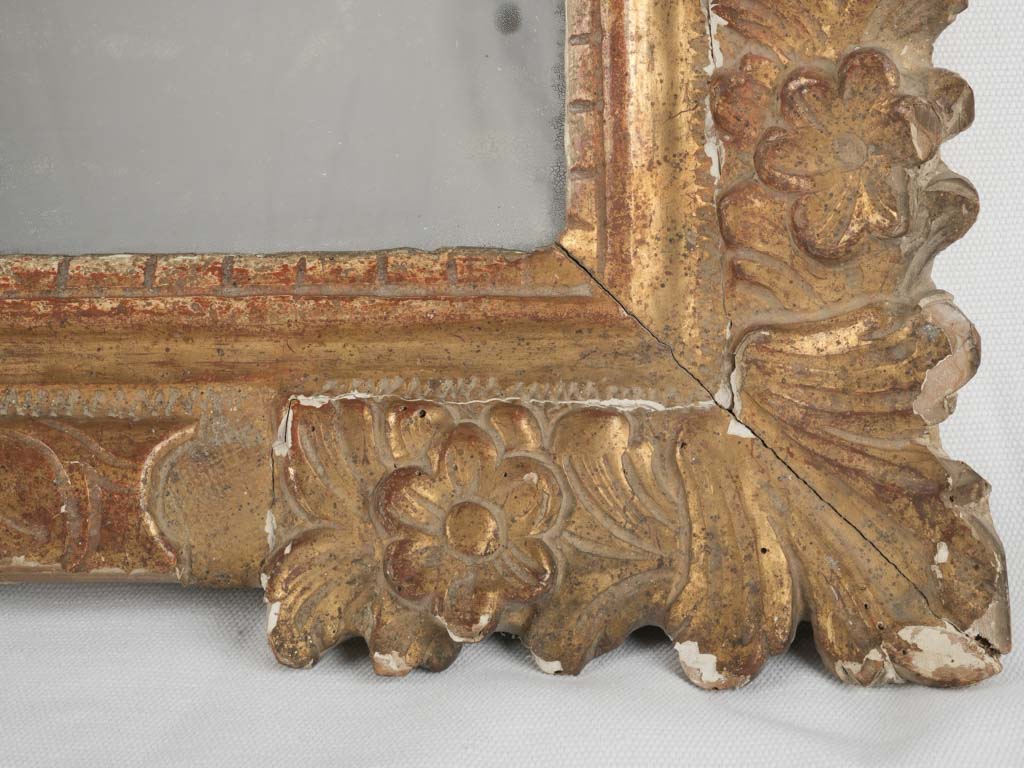Elegant Provençal Regence Giltwood Mirror