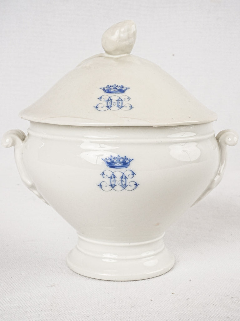 Miniature tureen w/ monogram 6¾"
