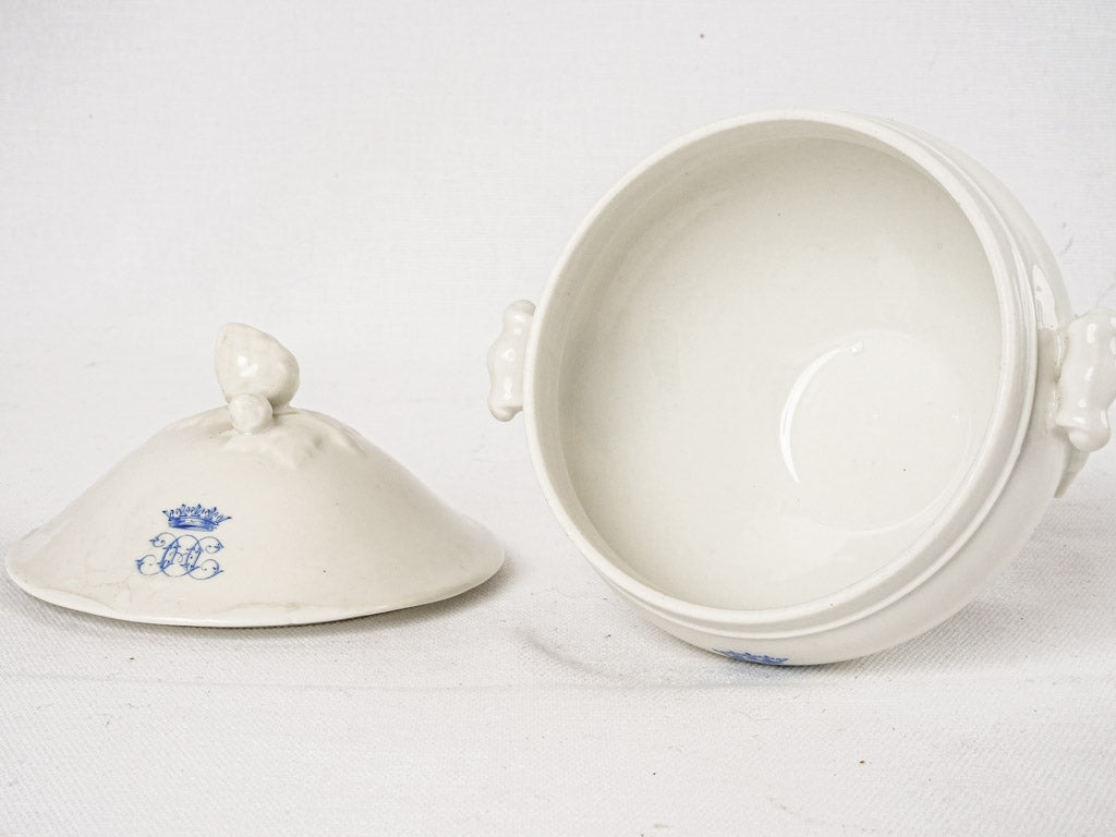 Miniature tureen w/ monogram 6¾"