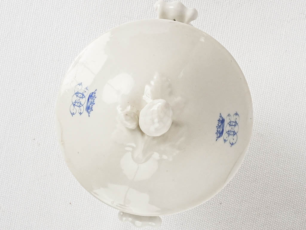Miniature tureen w/ monogram 6¾"