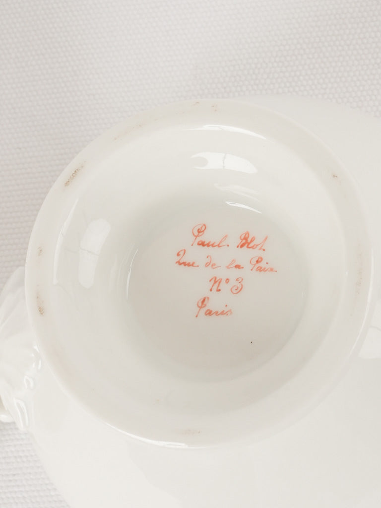 Miniature tureen w/ monogram 6¾"