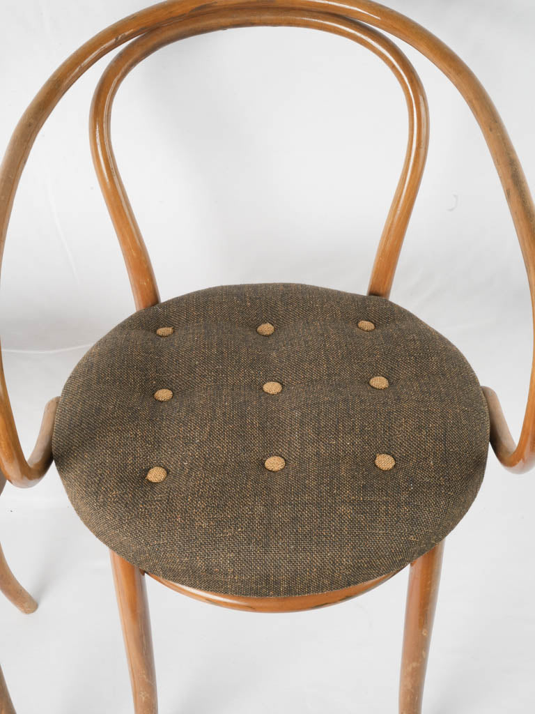 Period tufted cushion vintage armchairs
