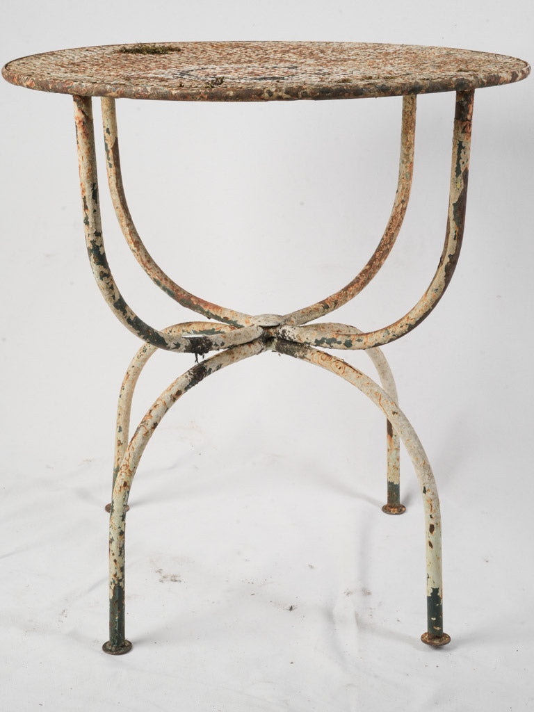 Distressed 1940s courtyard table