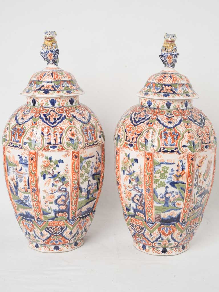 Vintage Japanese-inspired ceramic vases