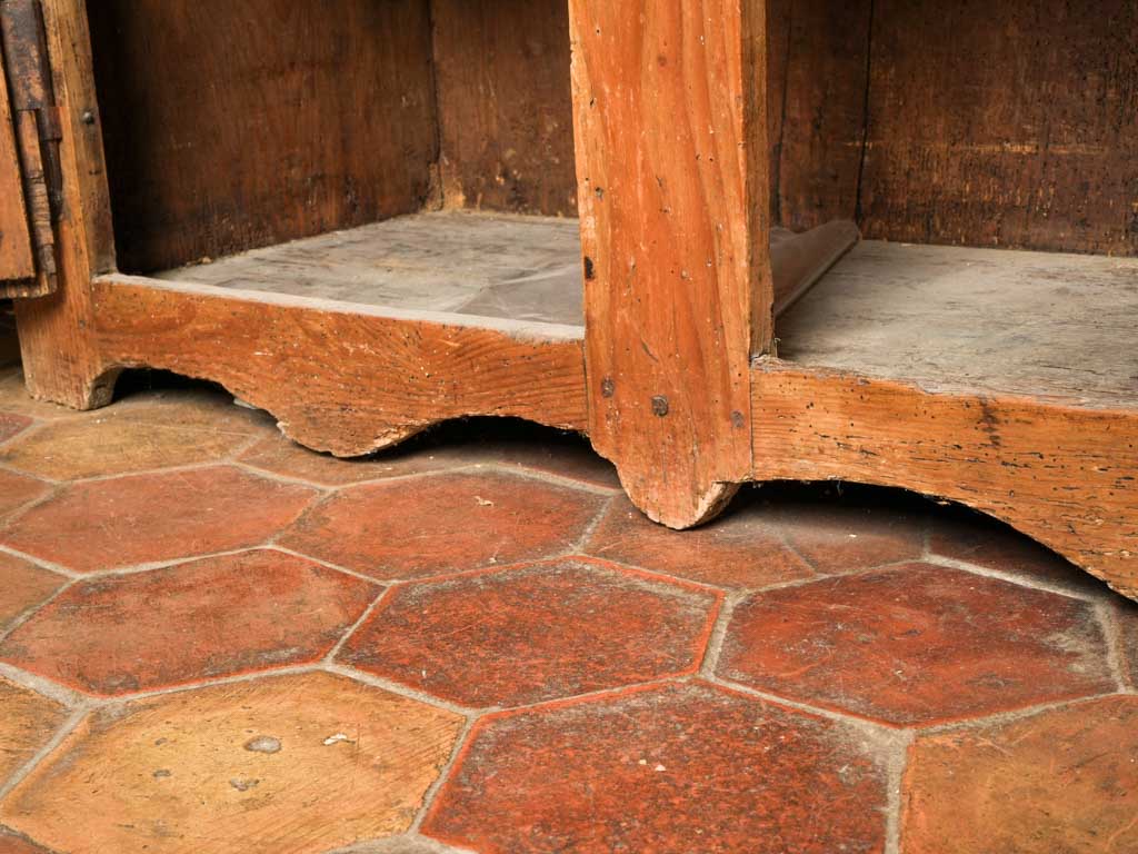 Weathered vintage wooden storage cabinet