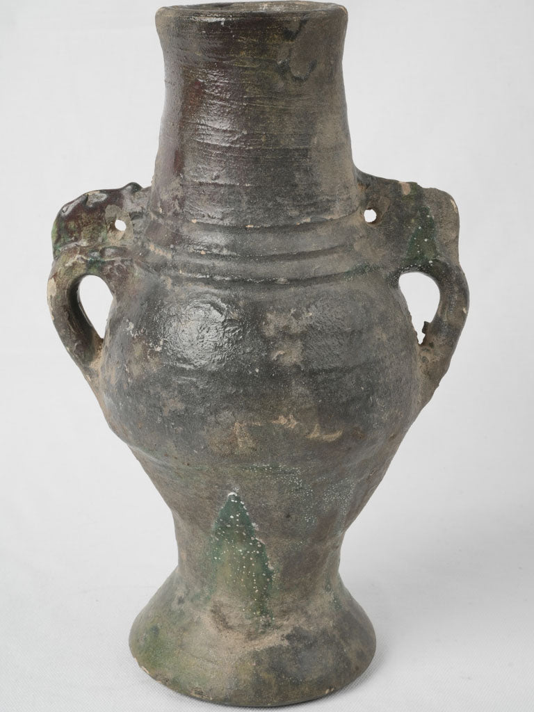 Dark patina Moroccan vase