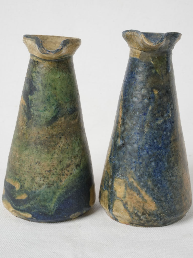Ornate traditional glazed jugs