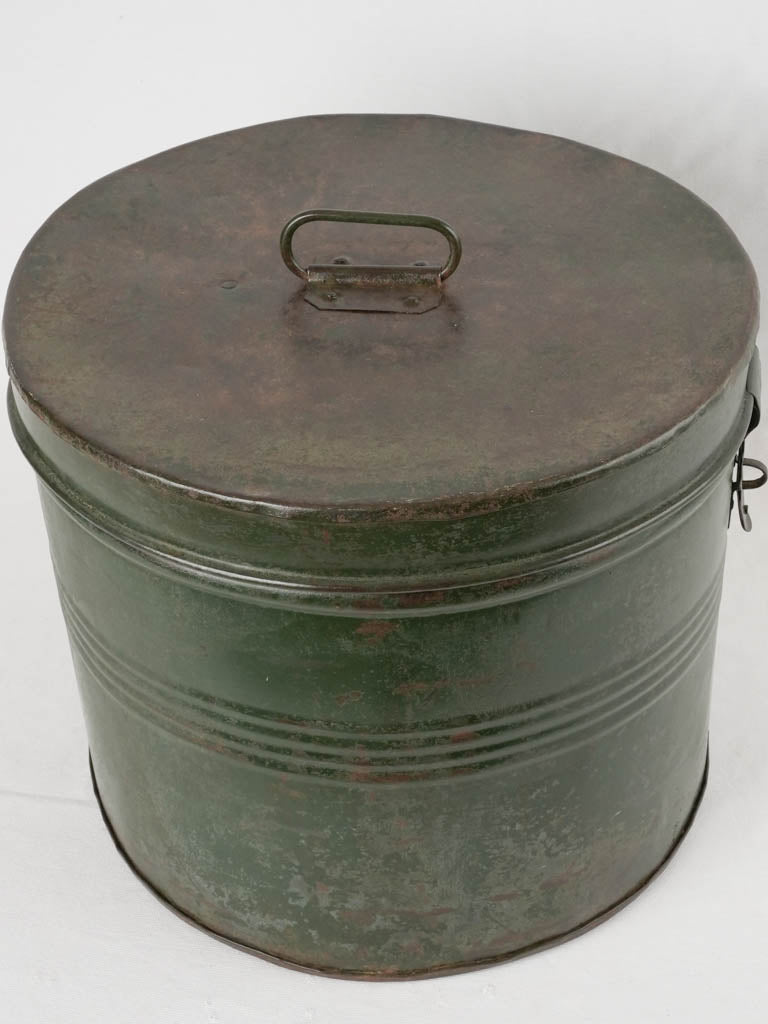 Classic timeworn French lidded drum