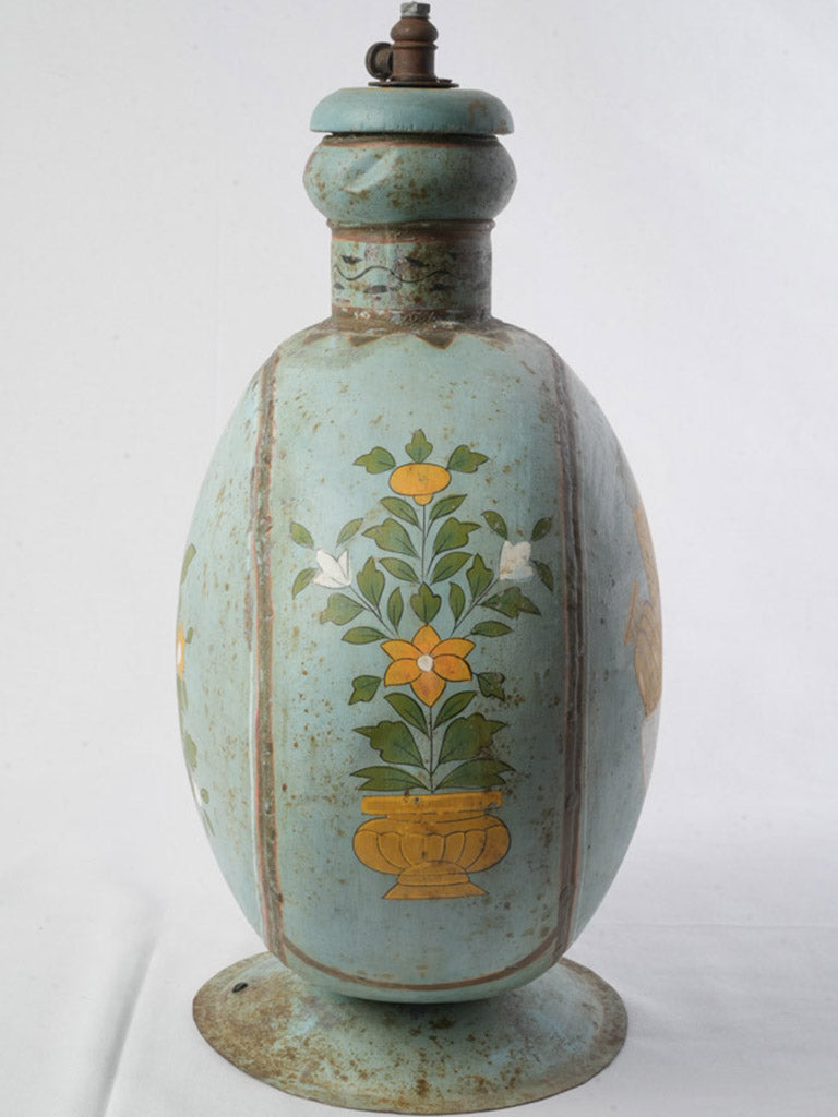 Vintage Alpine folk art lamp