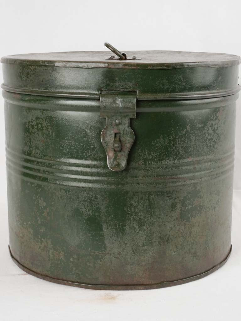Time-worn patinated toy storage container