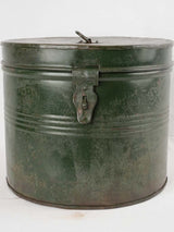 Time-worn patinated toy storage container 