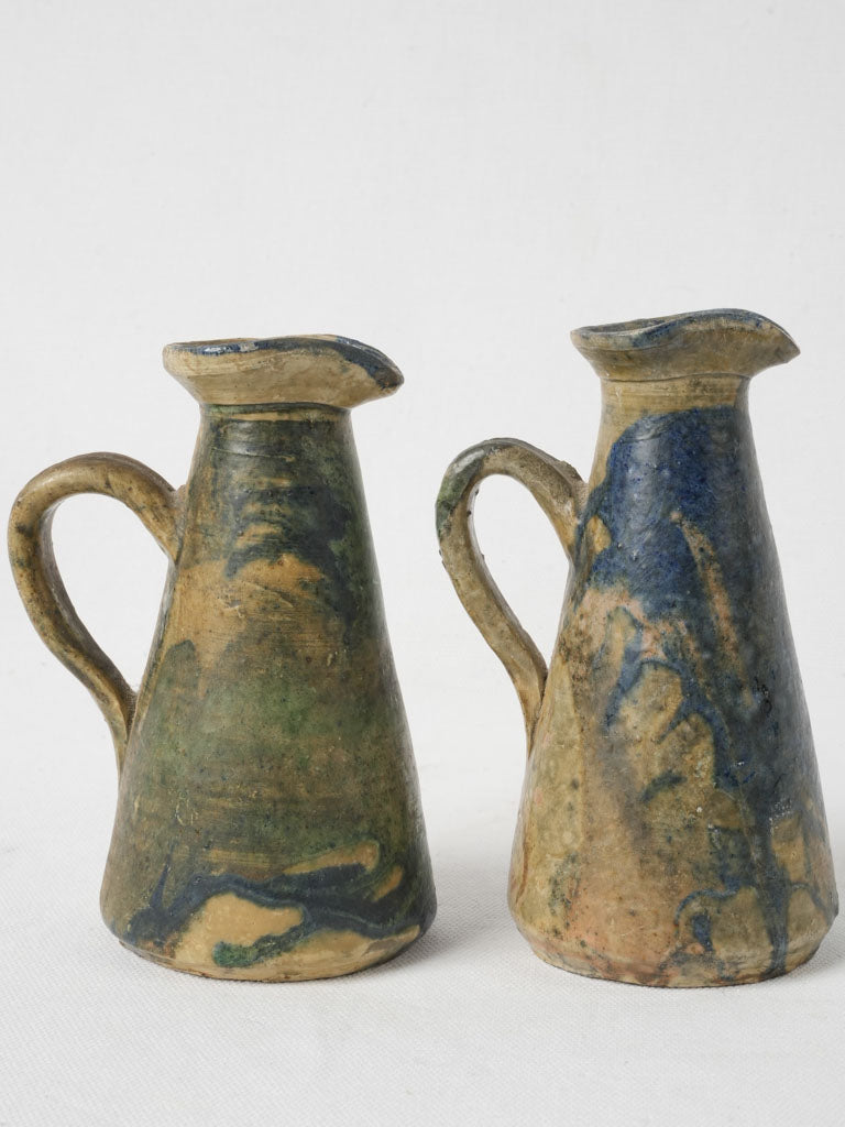 Elegant stoneware decorative pair
