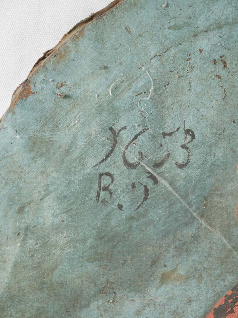 Weathered oval Italian canvas pieces