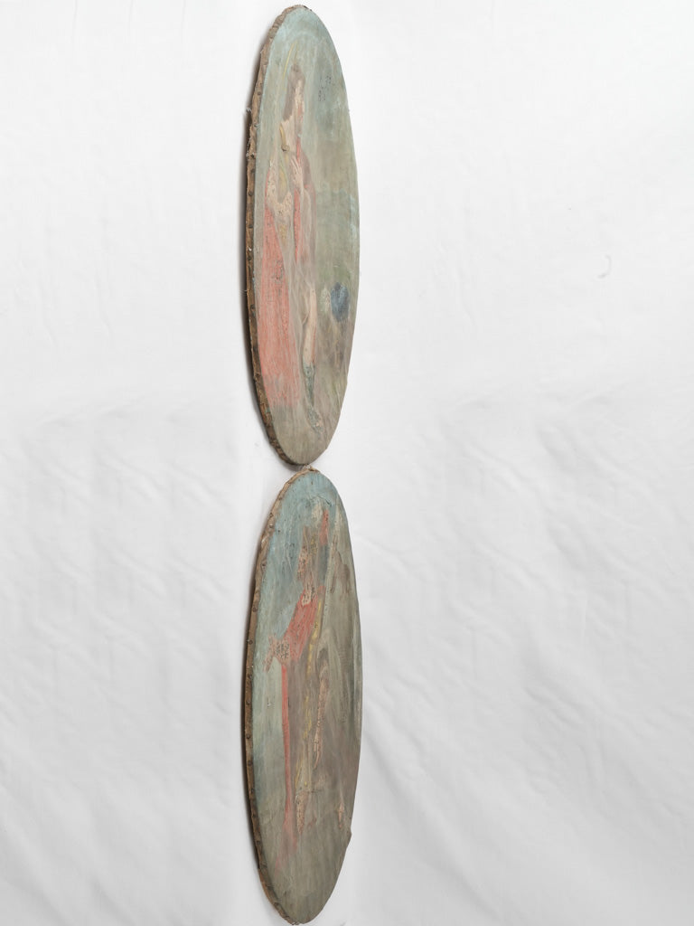Patina-heavy religious Italian paintings