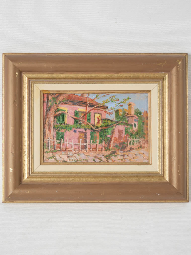 Antique Côte d'Azur oil painting
