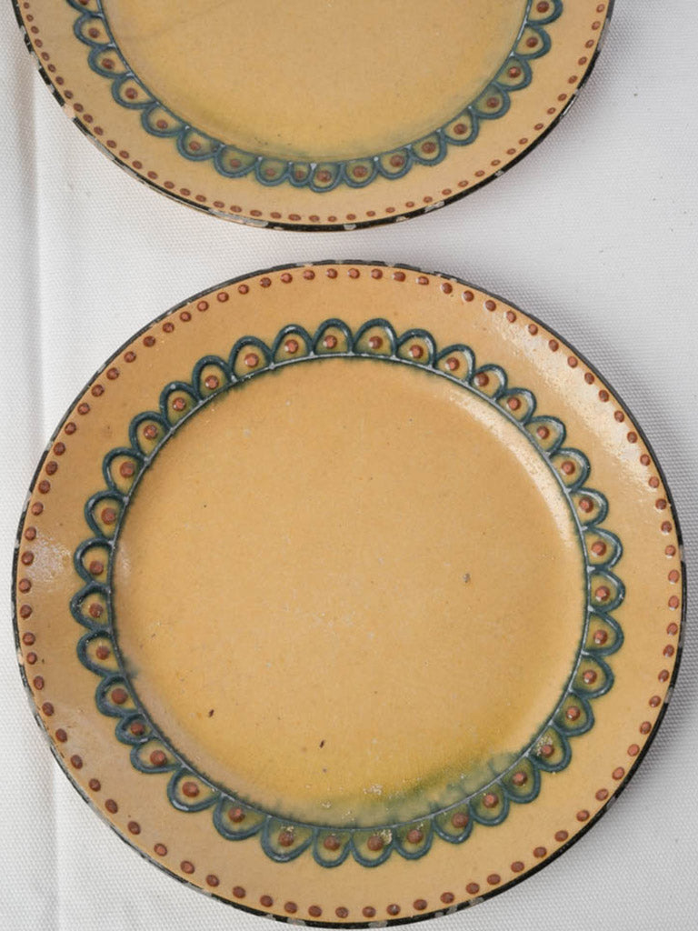 Folk charm beaded rim saucers