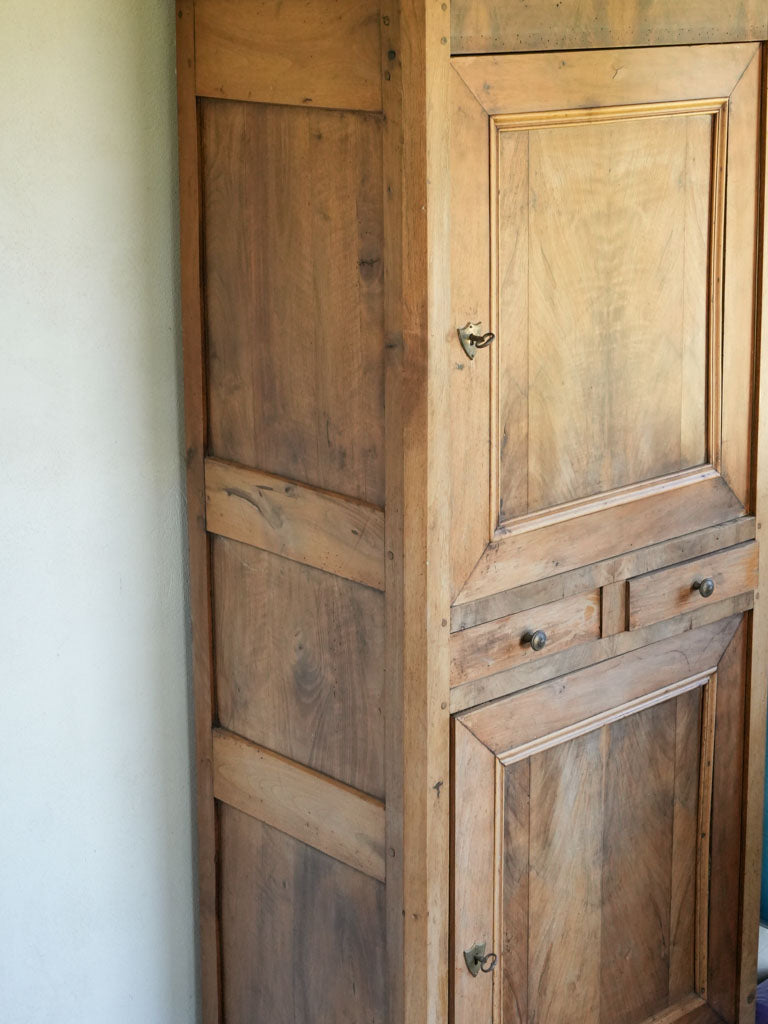Rustic French wood armoire