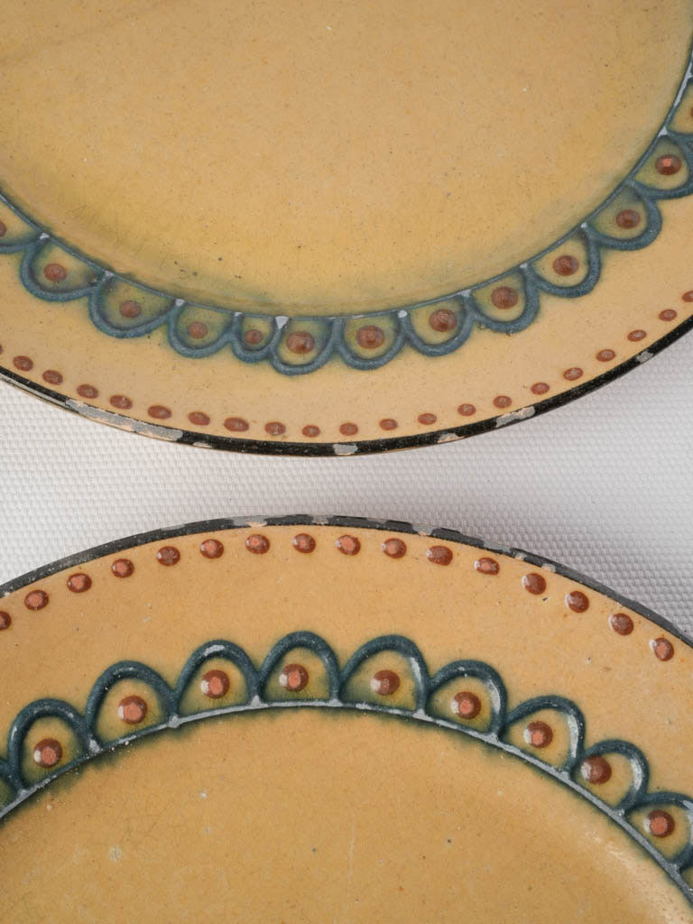 Ochre ground decorative wares
