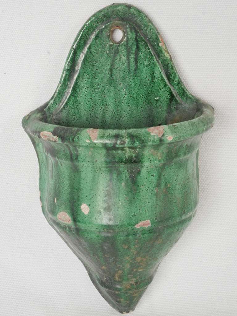 Antique rustic ceramic cutlery holder