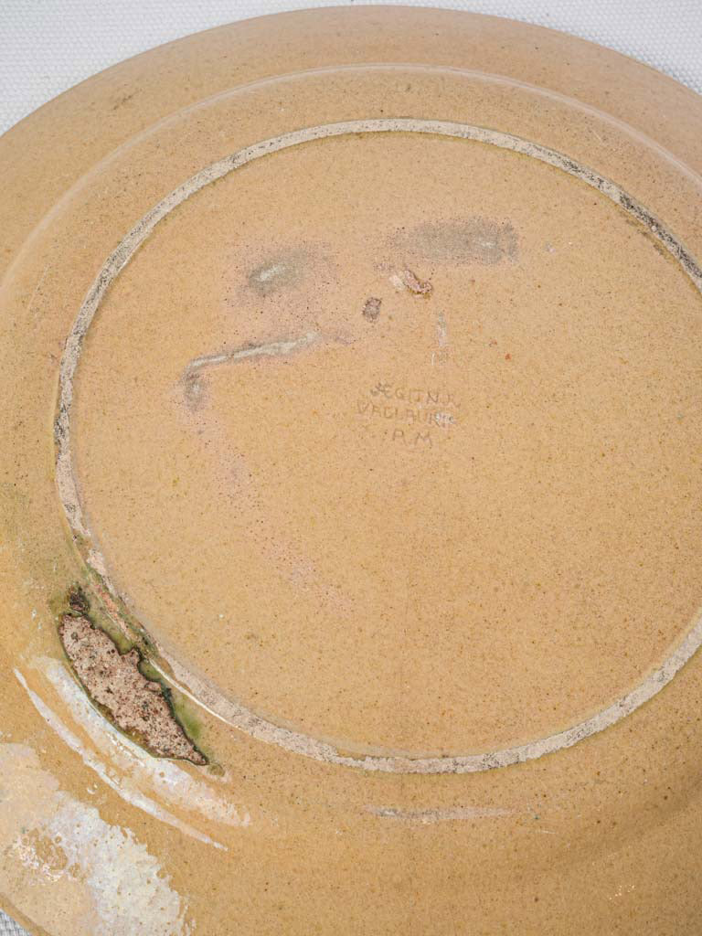 Traditional sun-warmed ochre tableware