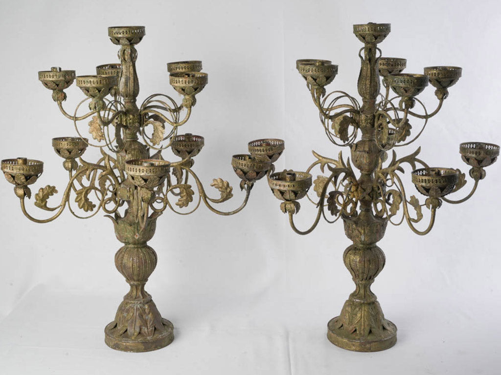 Evocative Candle Wax Candelabra