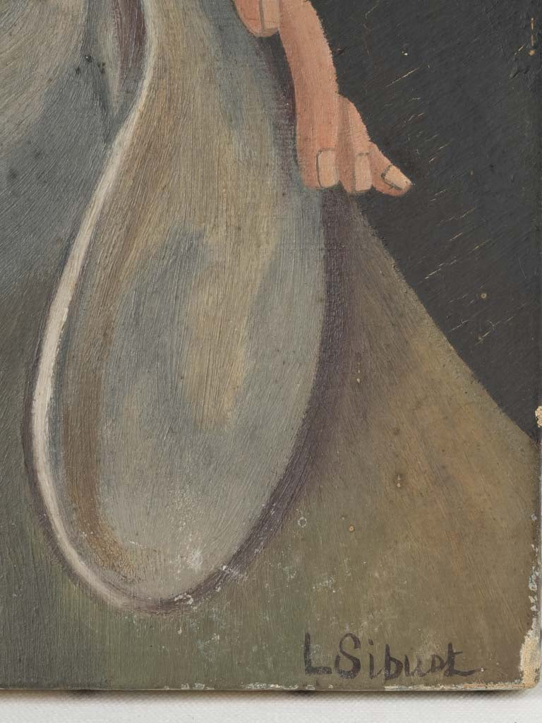 Charming, Naïve French Oil Painting
