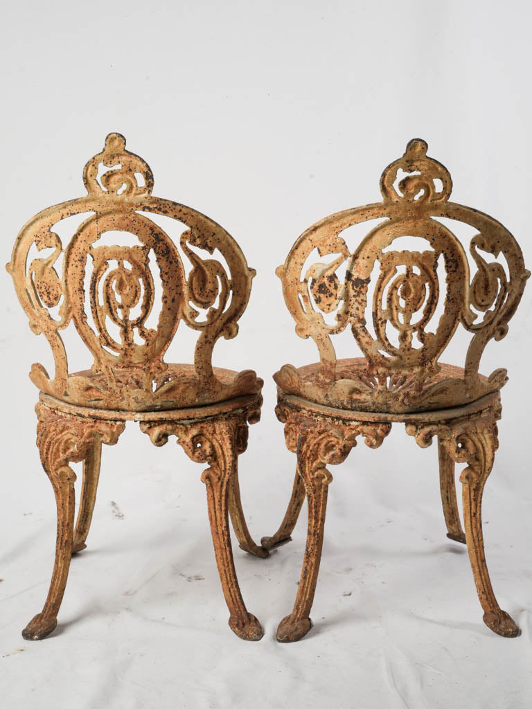 Sculptural wrought iron seating