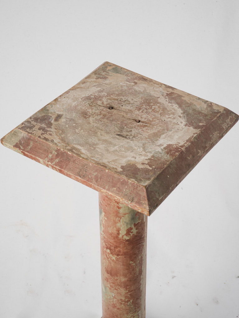 Slender French Faux-Marbre Pedestal Circa 1900 - 33¾"