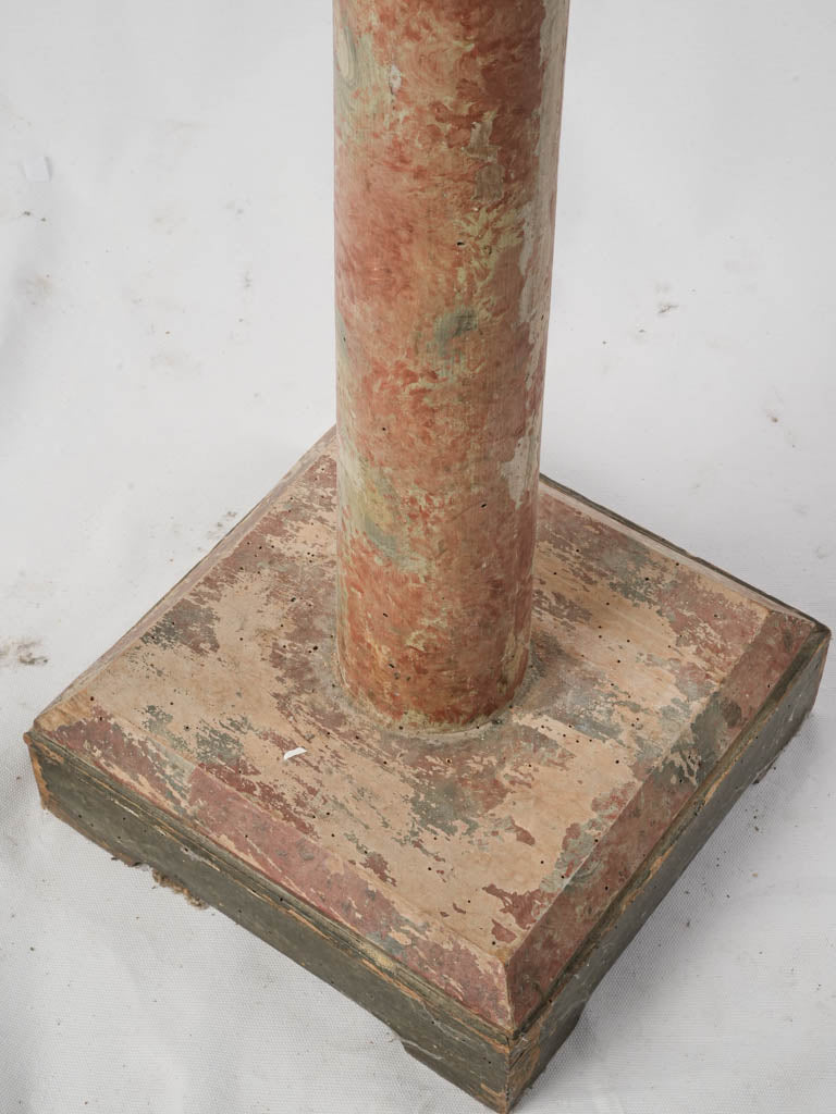 Slender French Faux-Marbre Pedestal Circa 1900 - 33¾"