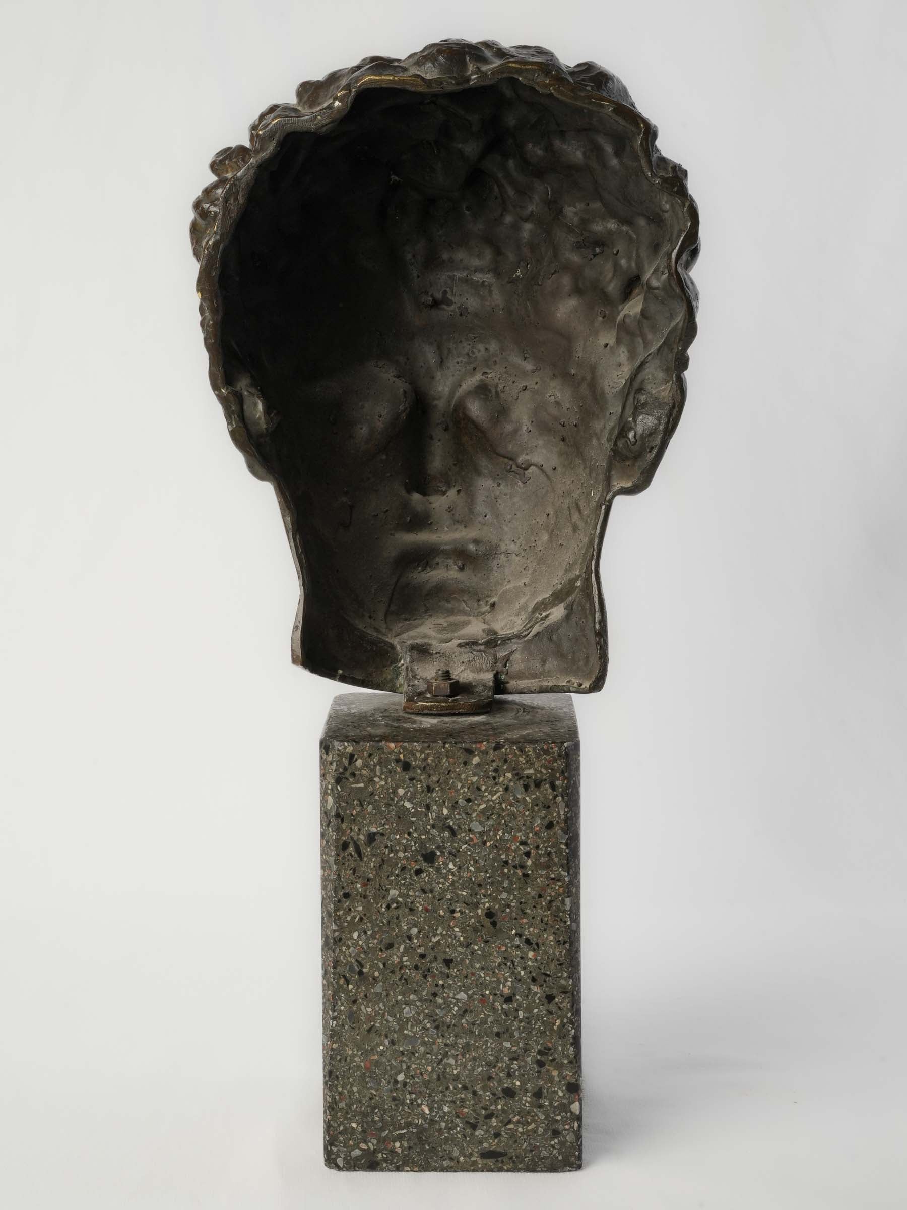 Elegant Hermes terrazzo base sculpture