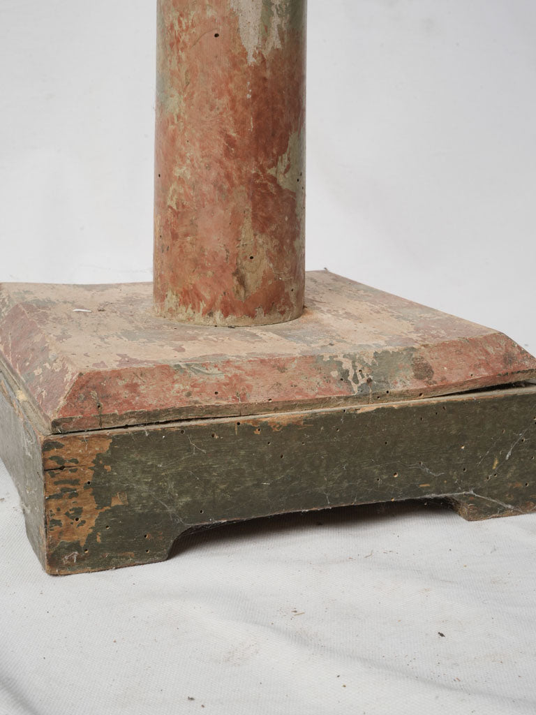 Slender French Faux-Marbre Pedestal Circa 1900 - 33¾"