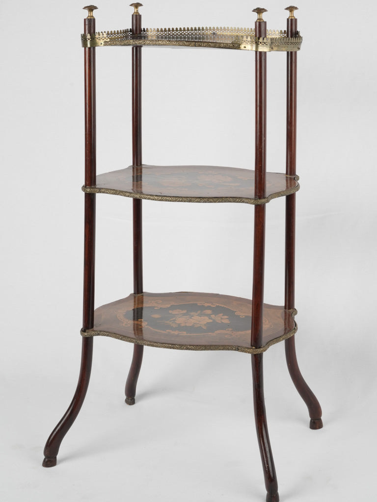 Antique marquetry Napoleon III étagère shelves