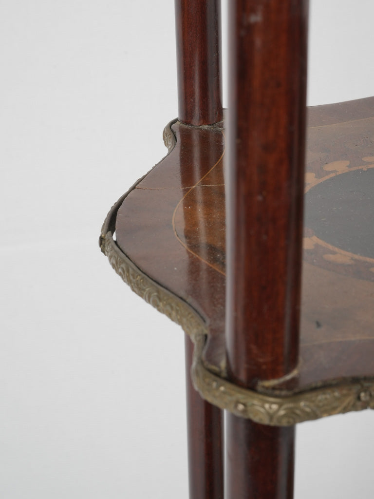 Ornate marquetry Napoleon III étagère shelves
