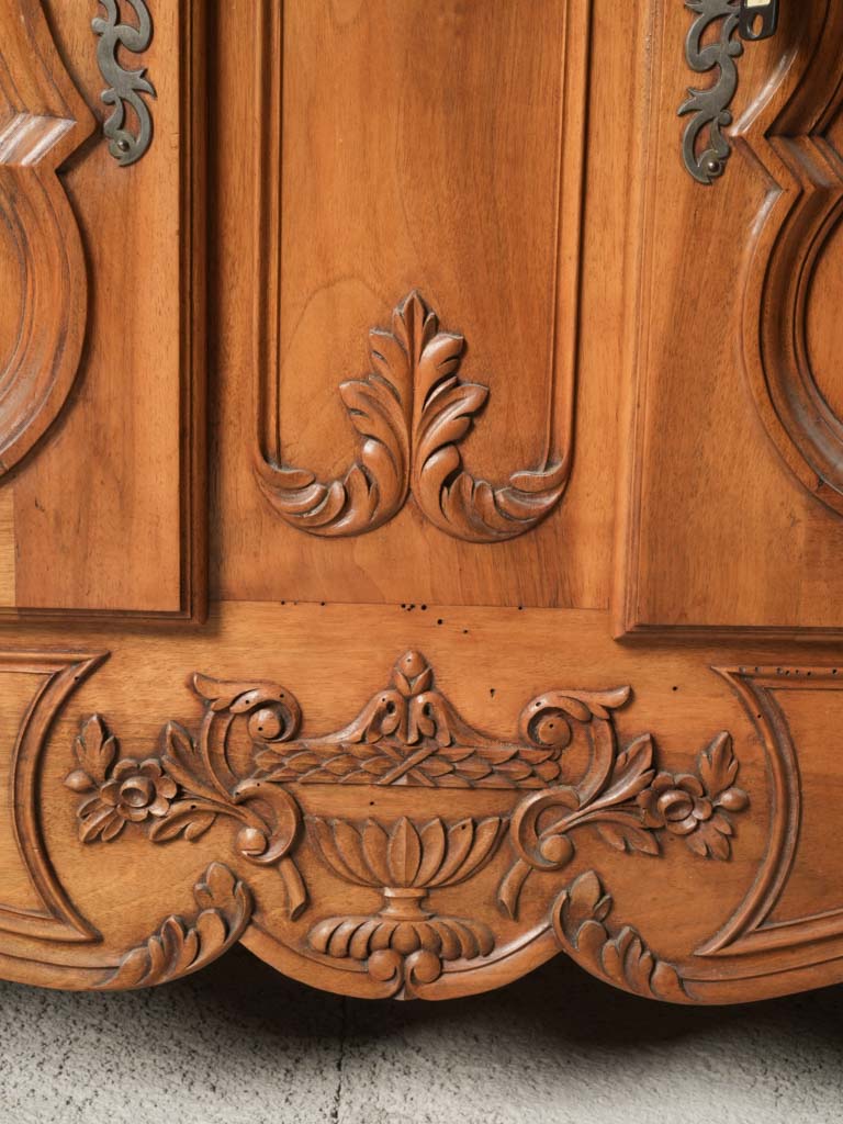 Matched pair walnut cabinets