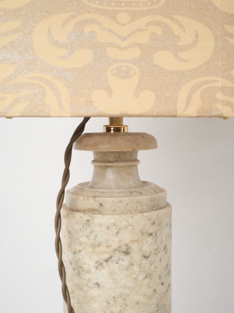 Antique-inspired marble column lamp