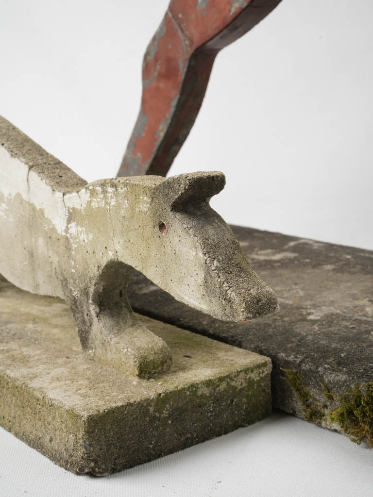 Durable swan cement lawn adornment