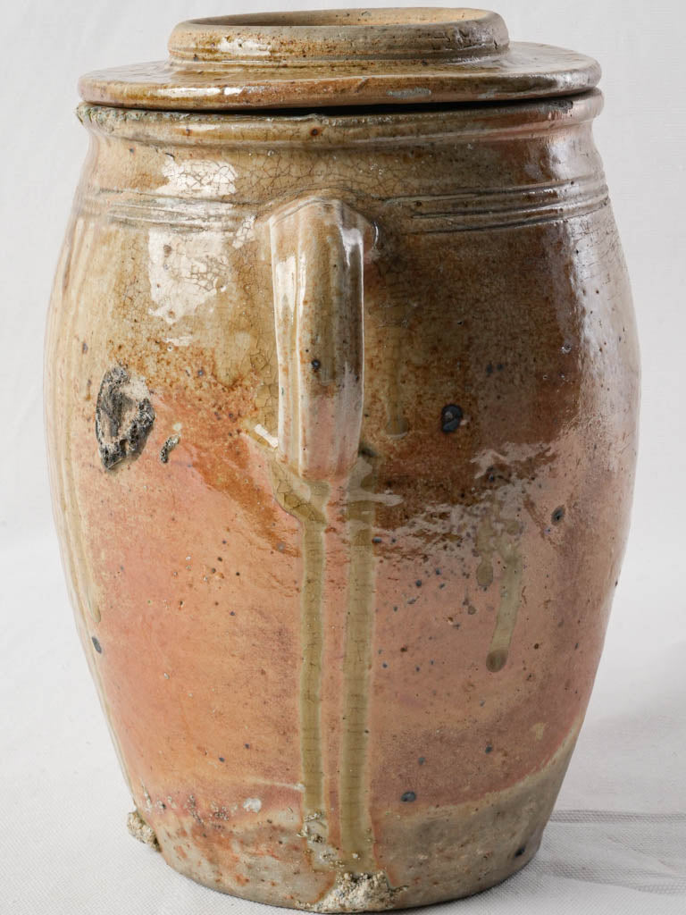 Handcrafted glazed stoneware vessel