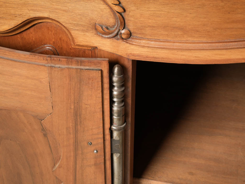 Ornate design walnut cabinets