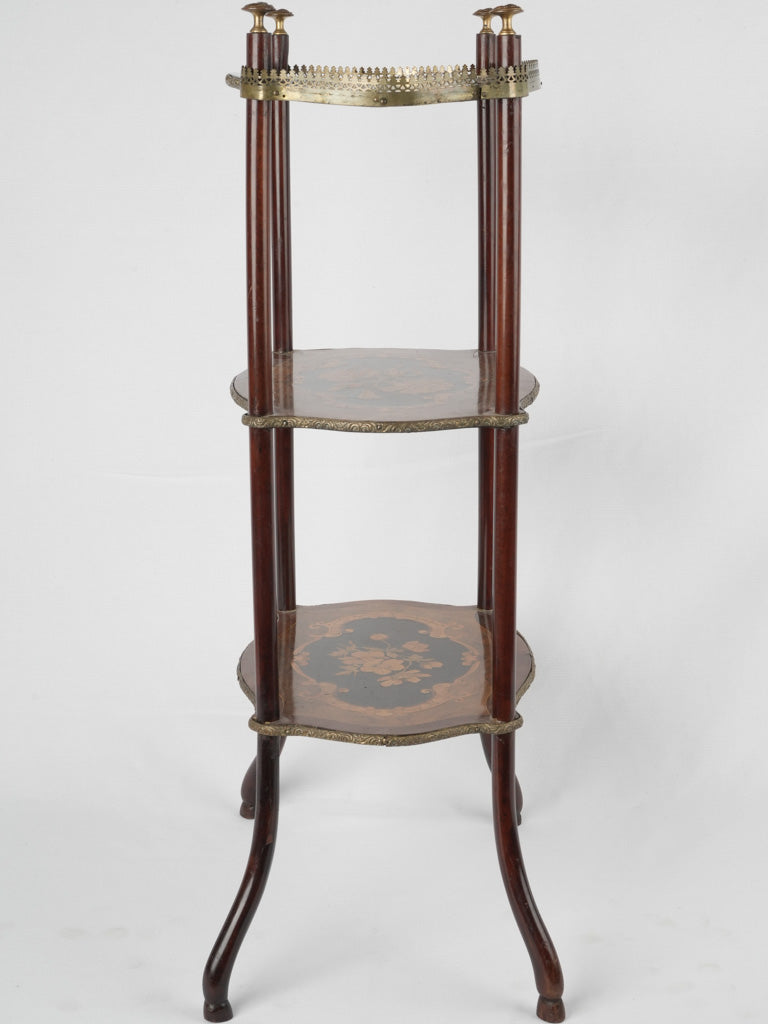 Vintage brass-accented Napoleon III étagère