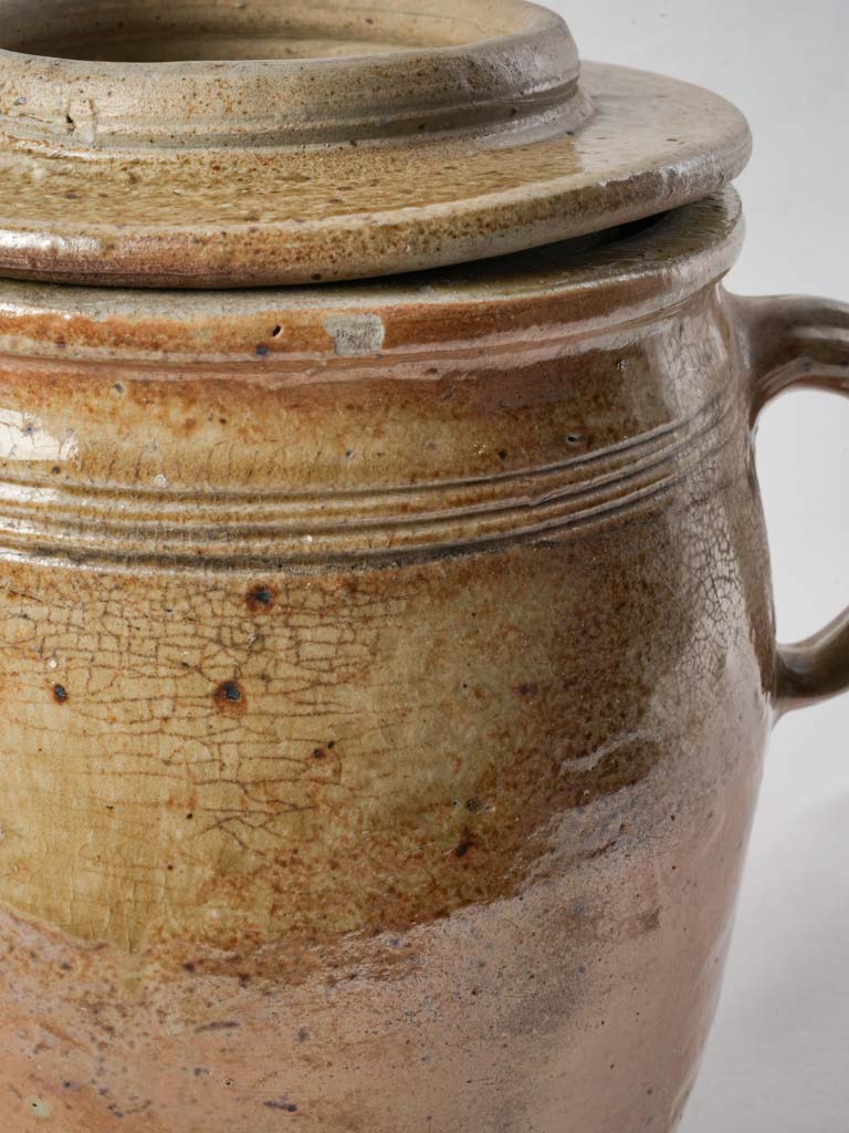 Authentic rustic glazed pot